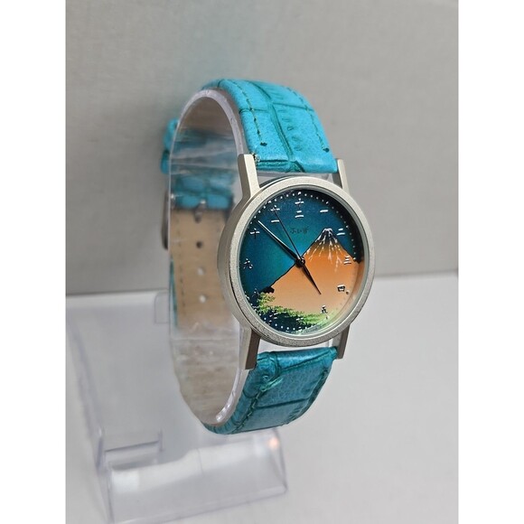 J Axis Modern Timepiece Mt Fuji Ukiyo E Art Dial Analog Quartz Watch New Battery main image 8